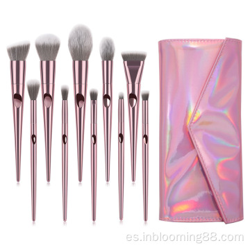 Luxury Rose Gold Cosmetic Professional Cepillos de maquillaje